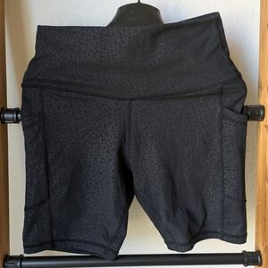 Sunzel Women's Black Patterned Bike Shorts - Size M